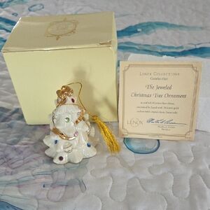 Lenox Jeweled Tree Ornament - White and Gold